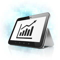 Image showing News concept: Growth Graph on tablet pc computer