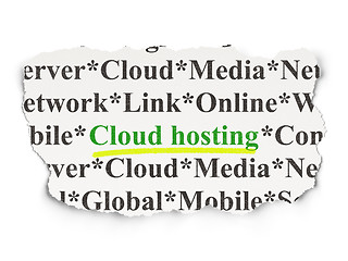 Image showing Technology concept: Cloud Hosting on Paper background