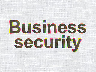 Image showing Privacy concept: Business Security on fabric texture background