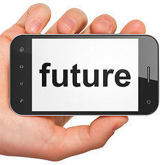 Image showing Time concept: Future on smartphone