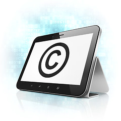 Image showing Law concept: Copyright on tablet pc computer