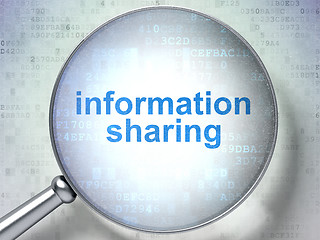 Image showing Data concept: Information Sharing with optical glass