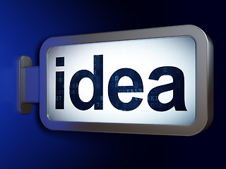 Image showing Marketing concept: Idea on billboard background