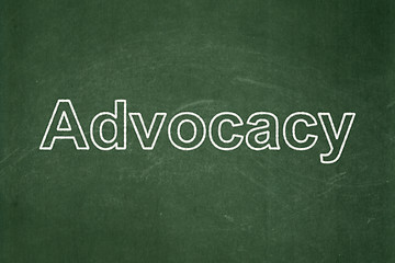 Image showing Law concept: Advocacy on chalkboard background