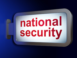Image showing Protection concept: National Security on billboard background