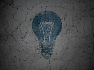 Image showing Finance concept: Light Bulb on grunge wall background