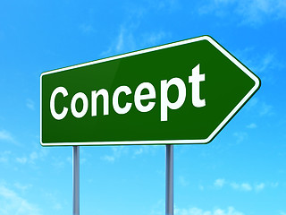 Image showing Advertising concept: Concept on road sign background