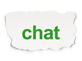 Image showing Web design concept: Chat on Paper background