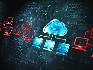 Image showing Computing concept: Cloud Technology on digital background