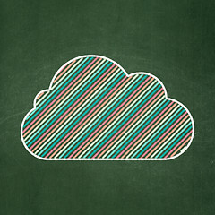 Image showing Technology concept: Cloud on chalkboard background