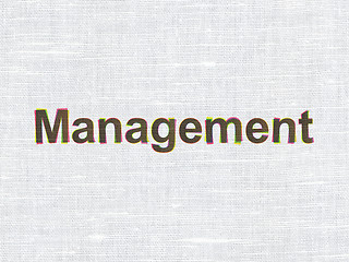 Image showing Finance concept: Management on fabric texture background