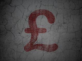 Image showing Currency concept: Pound on grunge wall background