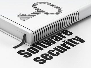 Image showing Privacy concept: book Key, Software Security on white background