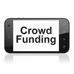 Image showing Finance concept: Crowd Funding on smartphone