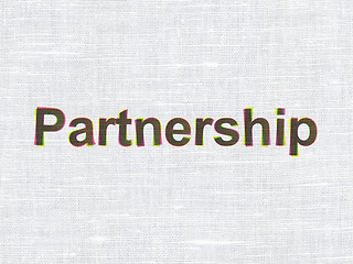 Image showing Finance concept: Partnership on fabric texture background