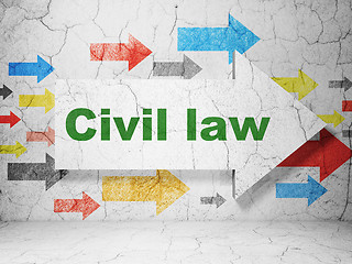 Image showing Law concept: arrow with Civil Law on grunge wall background