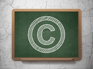 Image showing Law concept: Copyright on chalkboard background