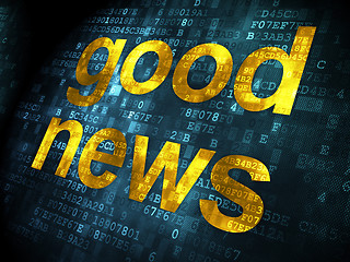 Image showing Good News on digital background