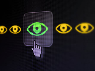 Image showing Privacy concept: Eye on digital computer screen