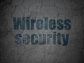 Image showing Protection concept: Wireless Security on grunge wall background