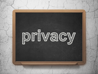 Image showing Safety concept: Privacy on chalkboard background