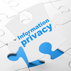 Image showing Security concept: Information Privacy on puzzle background