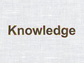 Image showing Education concept: Knowledge on fabric texture background