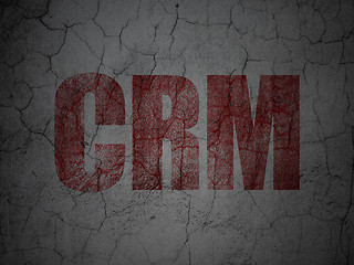 Image showing Finance concept: CRM on grunge wall background