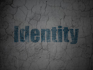 Image showing Protection concept: Identity on grunge wall background
