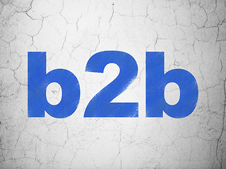 Image showing Business concept: B2b on wall background