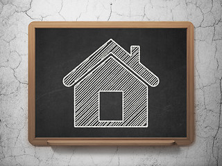 Image showing Business concept: Home on chalkboard background