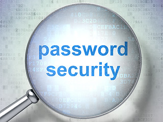 Image showing Security concept: Password with optical glass