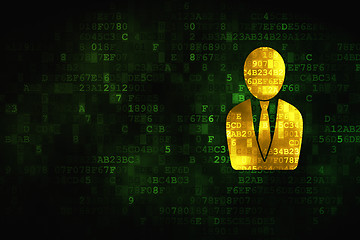 Image showing Law concept: Business Man on digital background