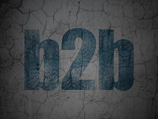 Image showing Business concept: B2b on grunge wall background