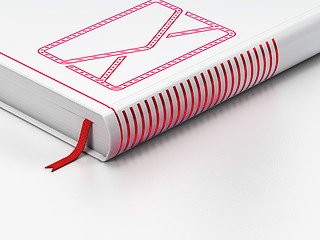 Image showing Business concept: closed book, Email on white background