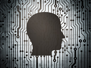 Image showing Business concept: circuit board with Head