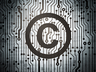 Image showing Law concept: circuit board with Copyright