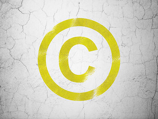 Image showing Law concept: Copyright on wall background