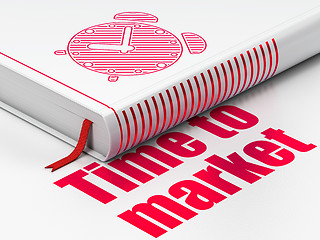Image showing Timeline concept: book Alarm Clock on white background