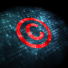 Image showing Law concept: Copyright on digital background