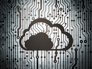 Image showing Technology concept: circuit board with Cloud