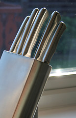 Image showing stainless steel knives