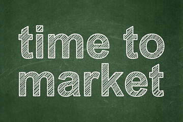 Image showing Time to Market on chalkboard background