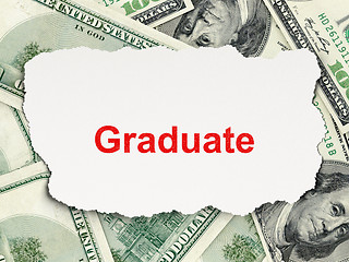 Image showing Education concept: Graduate on Money background