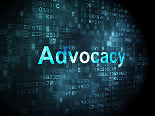 Image showing Law concept: Advocacy on digital background