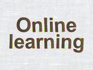 Image showing Education concept: Online Learning on fabric texture background