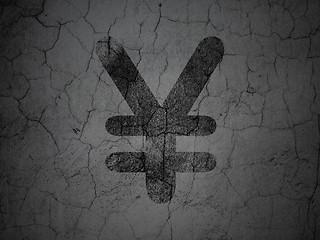 Image showing Currency concept: Yen on grunge wall background