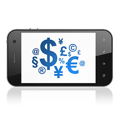 Image showing News concept: Finance Symbol on smartphone