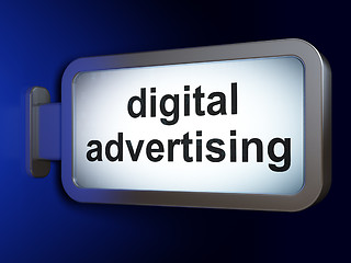 Image showing Marketing concept: Digital Advertising on billboard background