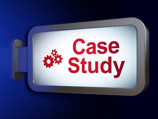 Image showing Education concept: Case Study and Gears on billboard background